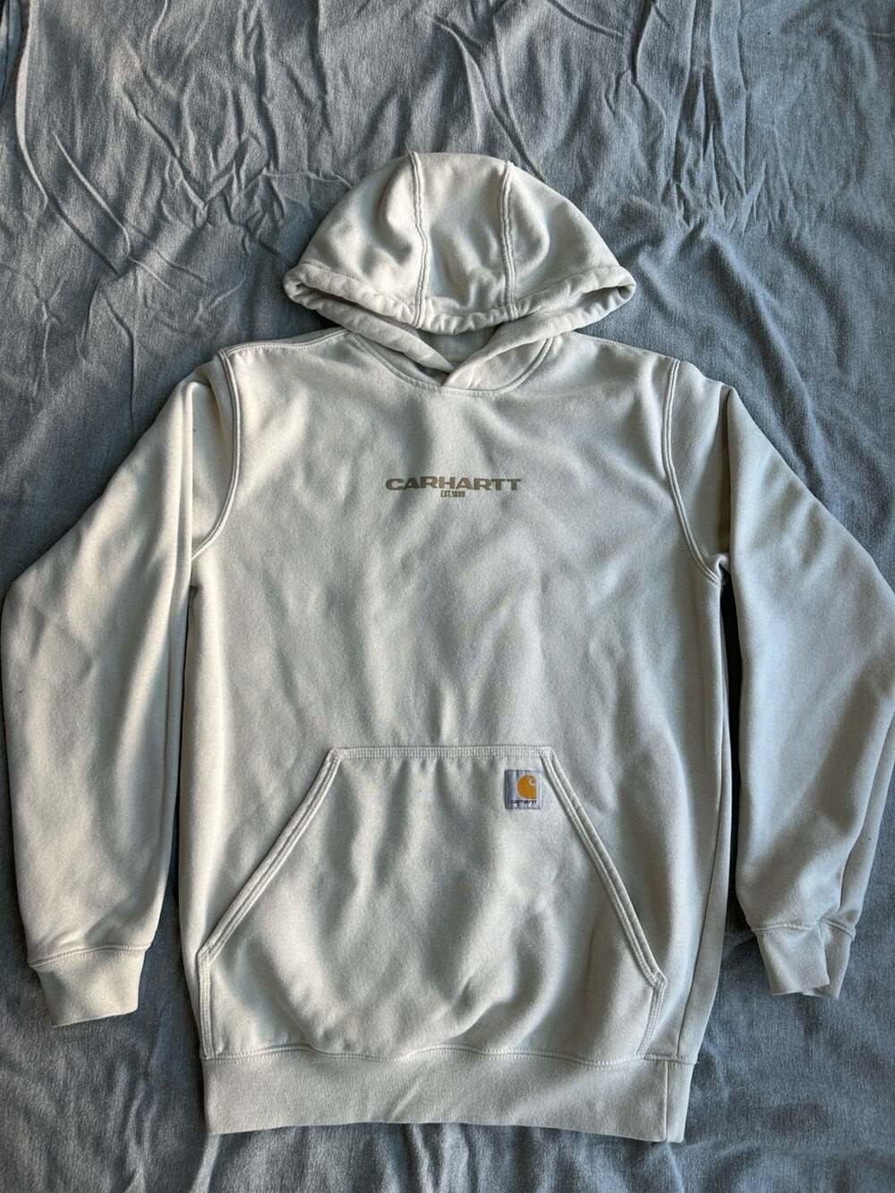 Carhartt Rain Defender Loose Fit Midweight Hoodie Sweatshirt Malt Ivory